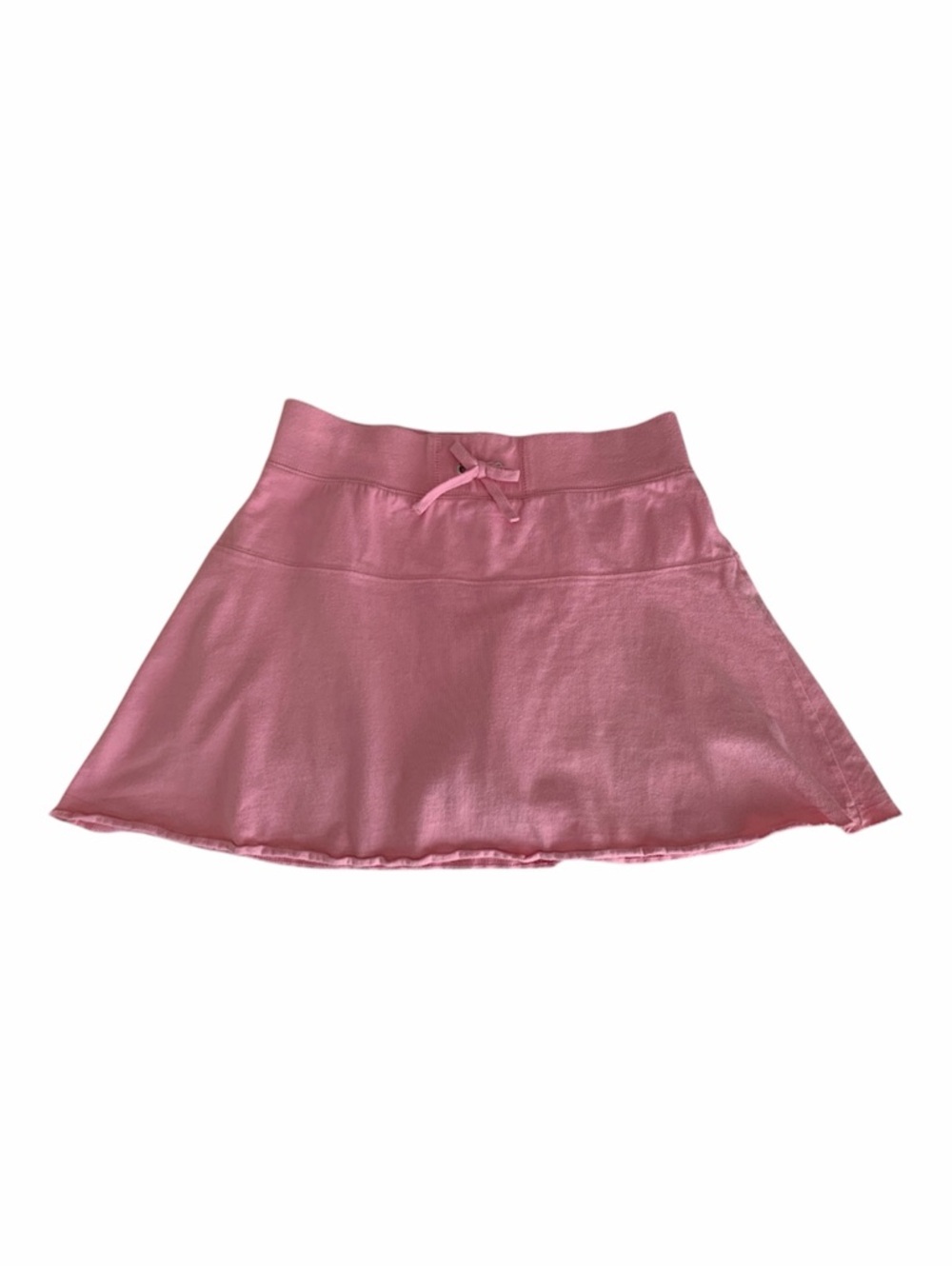 J. Khaki Skort Girls Size Large Pink A Line Mini Sweatshirt Cotton Bow